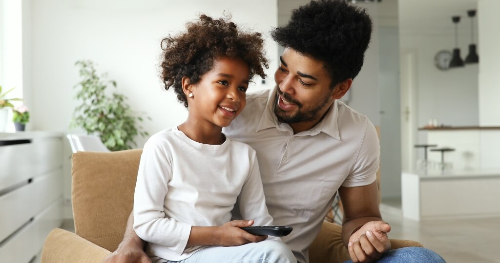 Daughter Smiling With Her Dad