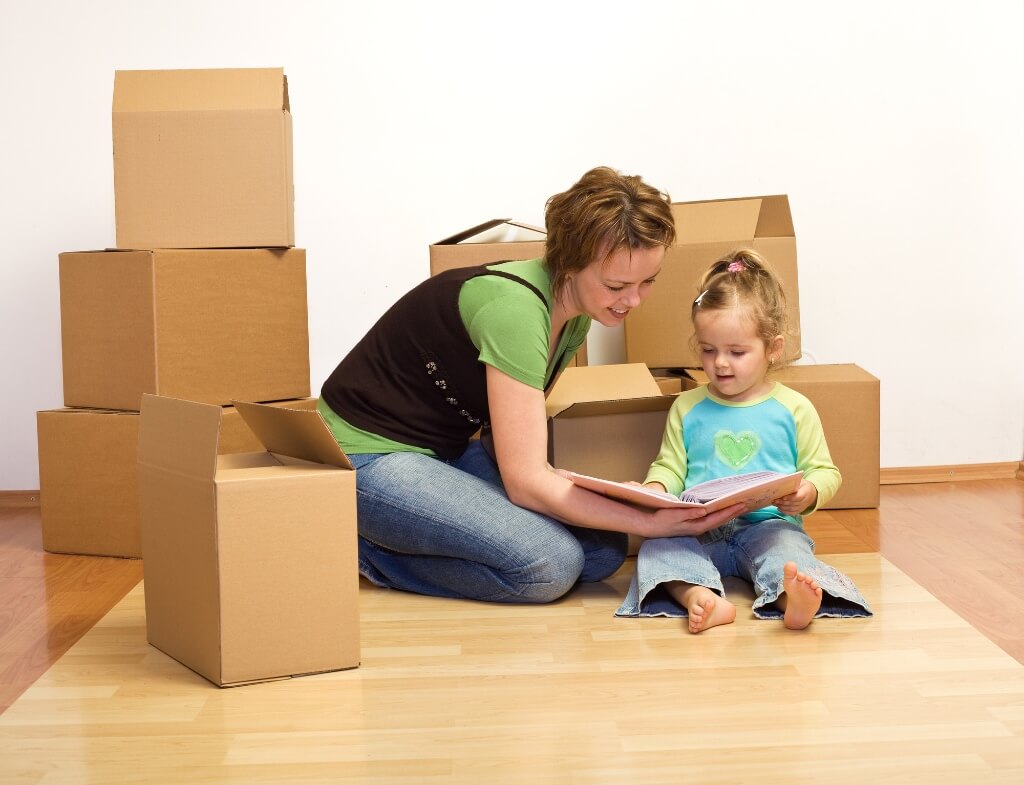 Mom Sitting And Enjoying With Her Child