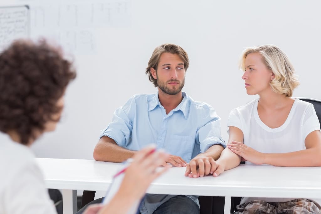 Lawyer Discussing With Her Client